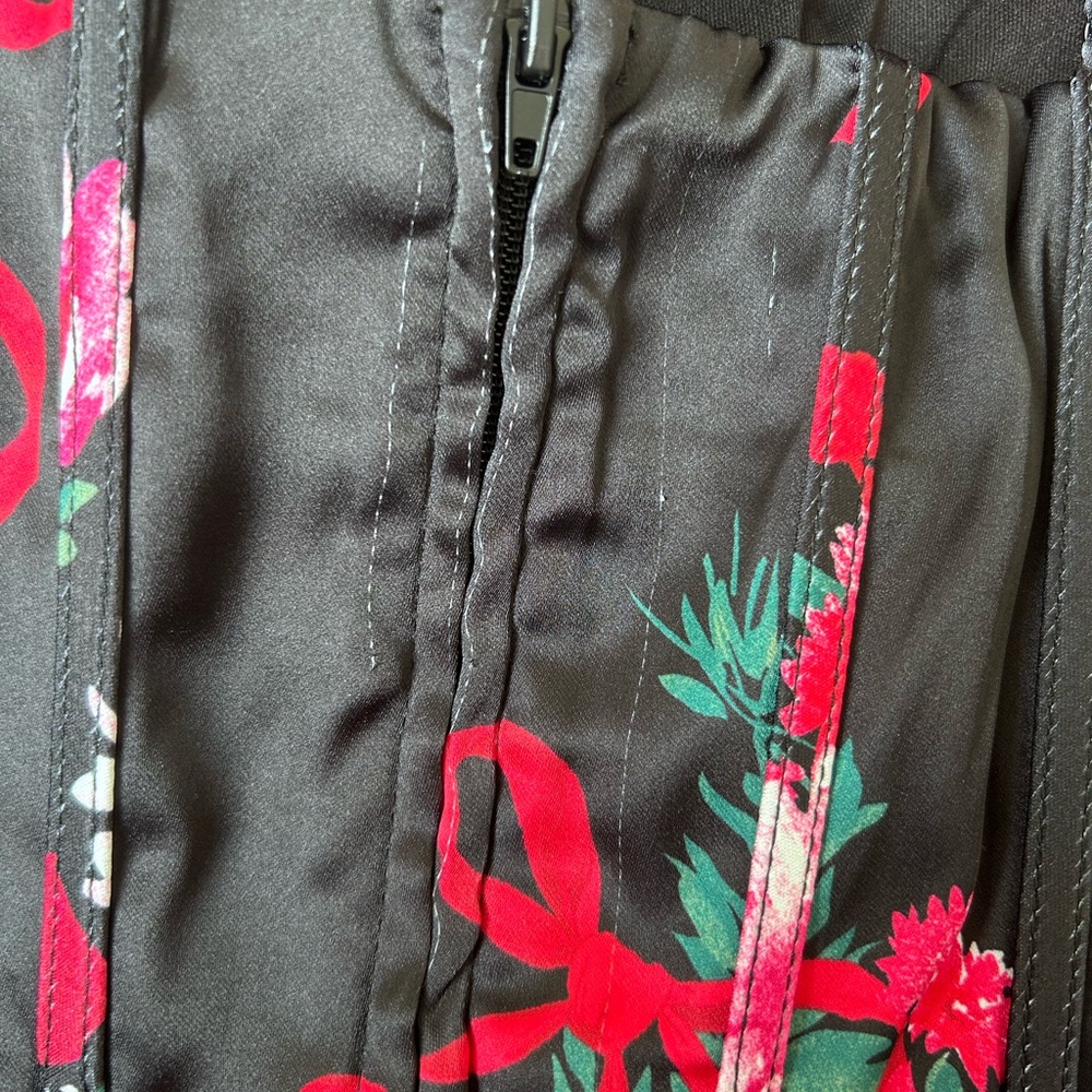 🎀🌹Gorgeous Ribbon and Roses Print Ruffled Corset Mini Dress - Picture 11 of 12